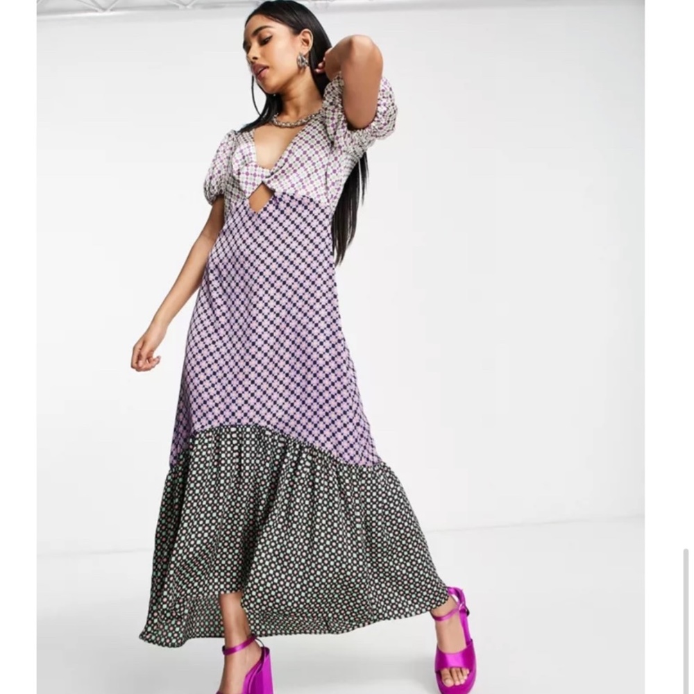 Topshop Geo Floral Mix and Match Dress